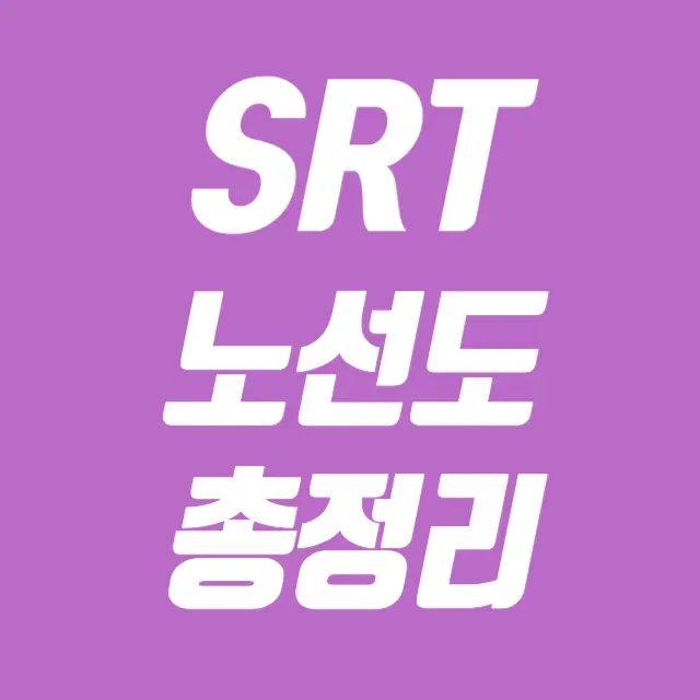 SRT 노선도 총정리