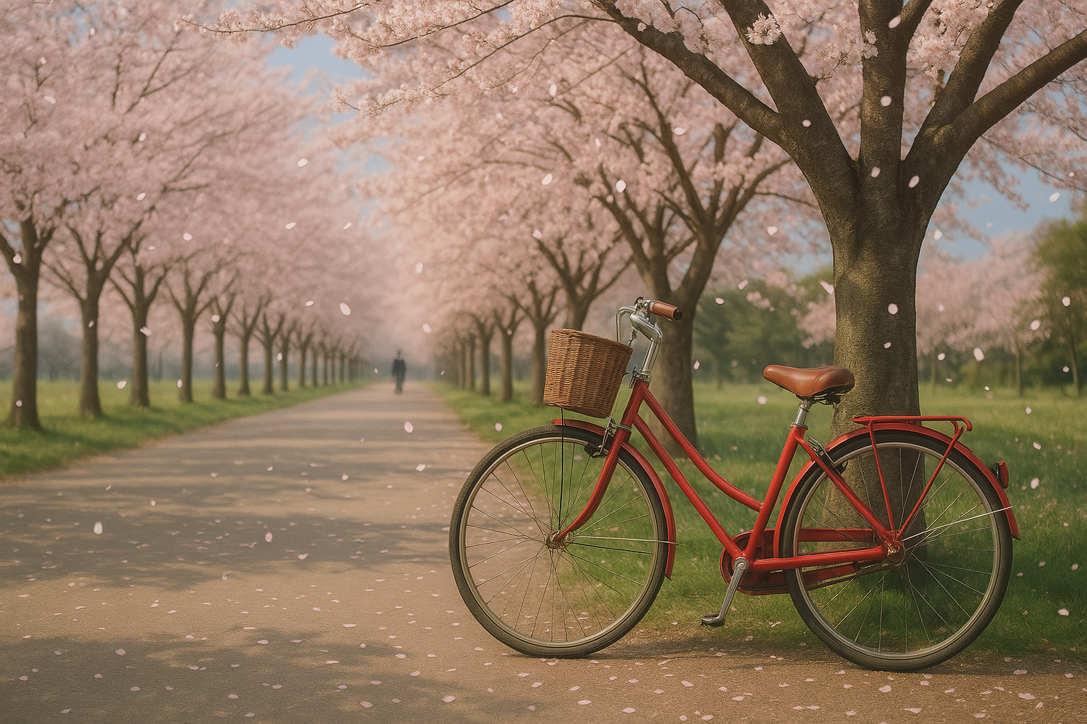 벚꽃과 자전거