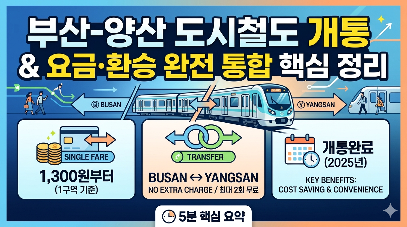 부산 양산 도시철도 개통