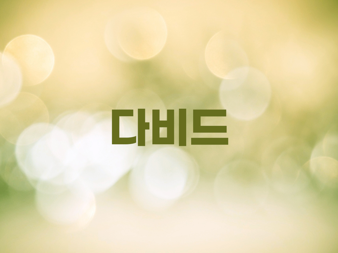 다비드 천주교 남자세례명 3가지