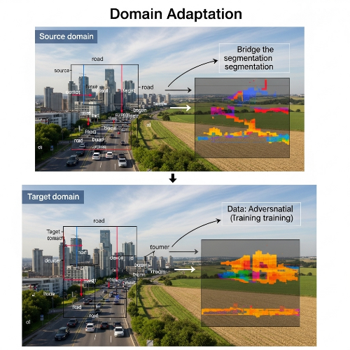 Domain Adaptation Segmentation: 도메인 간 갭 줄이기