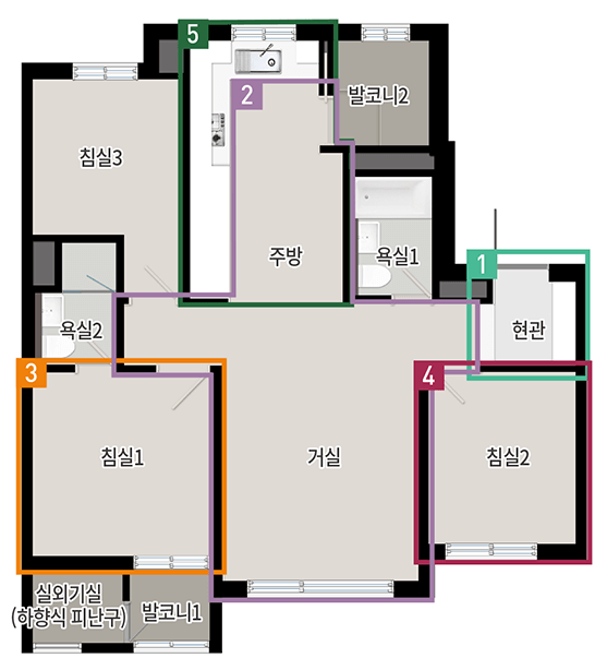 서울대벤처타운 푸르지오 59형 평면도