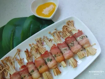 아이 버섯 먹이기 맛있게 레시피 팽이버섯 베이컨말이_6