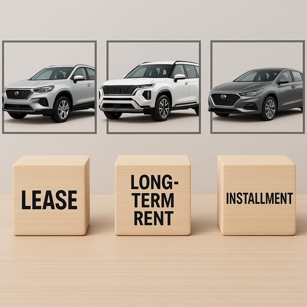 리스 vs 장기렌트 vs 할부: 내 상황에 맞는 차량 구매 방법은?