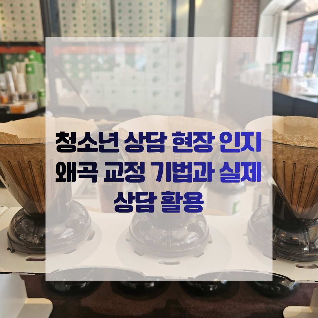 청소년 상담 현장 인지왜곡 교정 기법과 실제 상담 활용