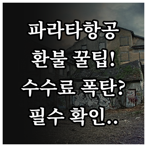 파라타항공 취소 수수료와 환불 규정 ..