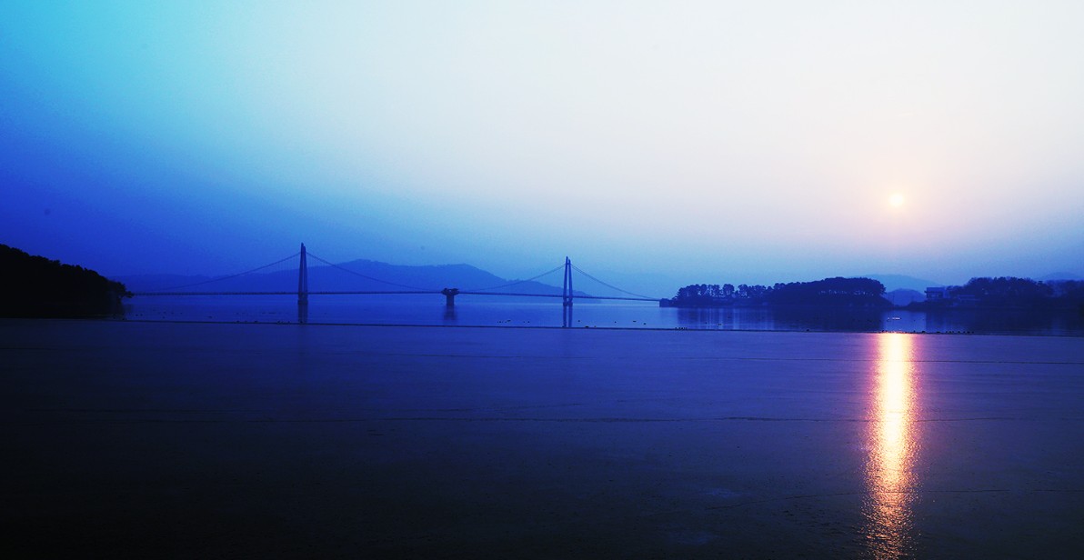 탑정호출렁다리일몰