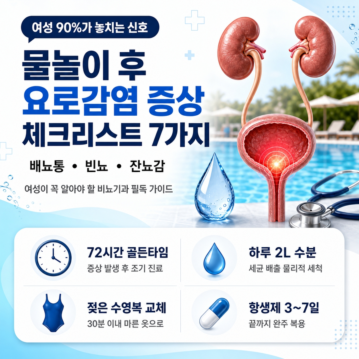 물놀이 후 요로감염 증상 및 자가진단