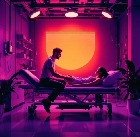 전방십자인대 보존형 무릎 부분치환술 - 수술을 받고 있는 사람 이미지