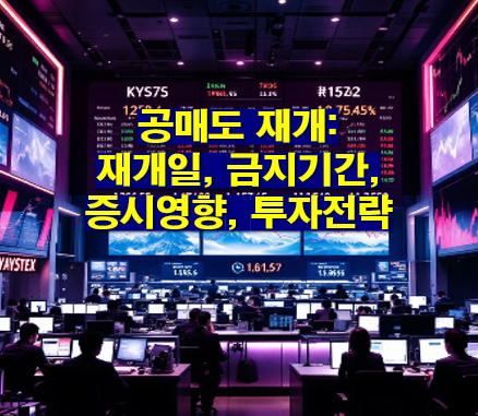 공매도 재개: 재개일, 금지기간, 증시영향 및 투자전략