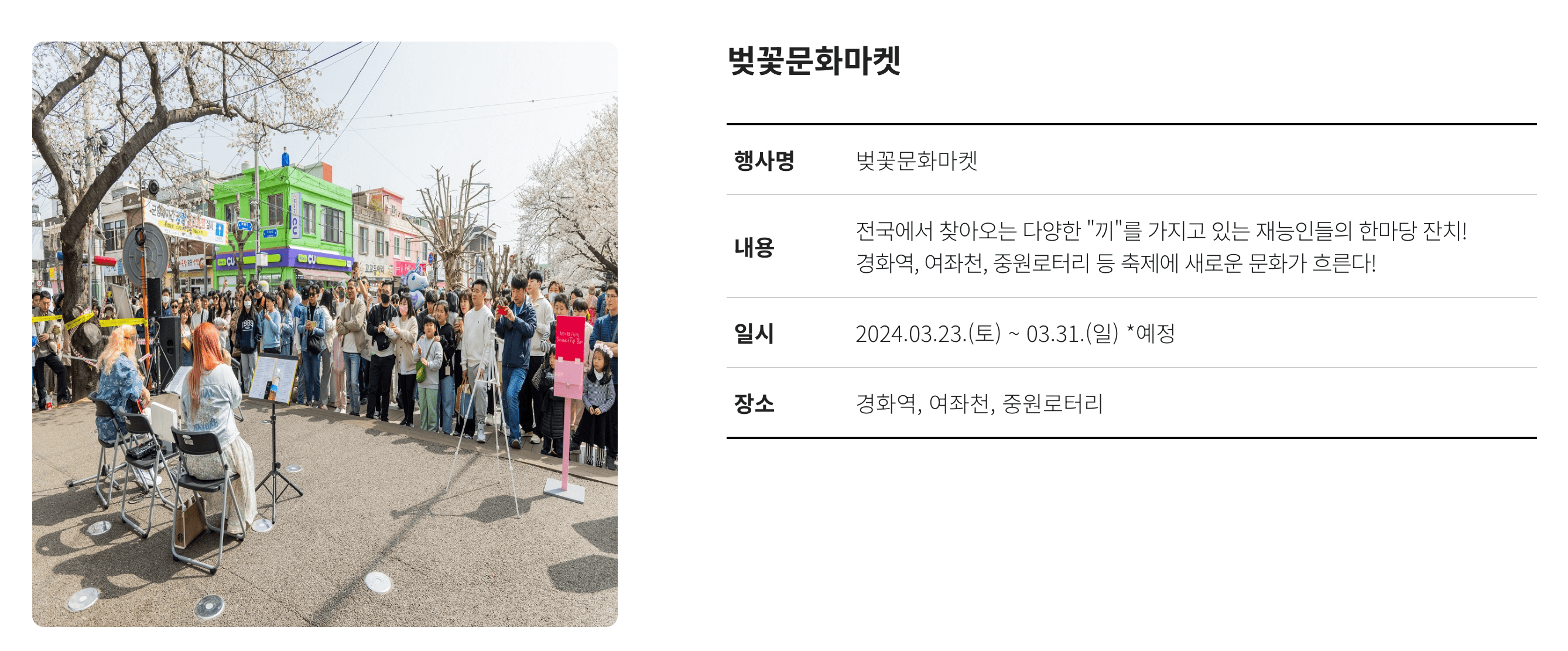 진해 군항제 벚꽃 축제 일정