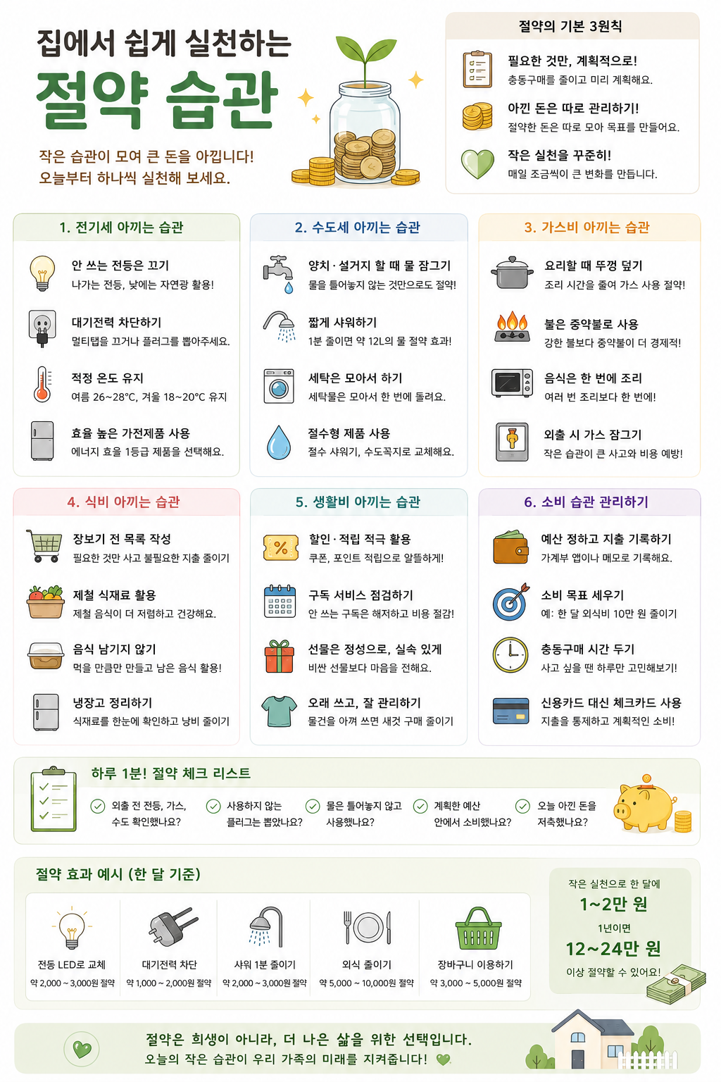집에서 쉽게 실천하는 절약 습관 관련 사진