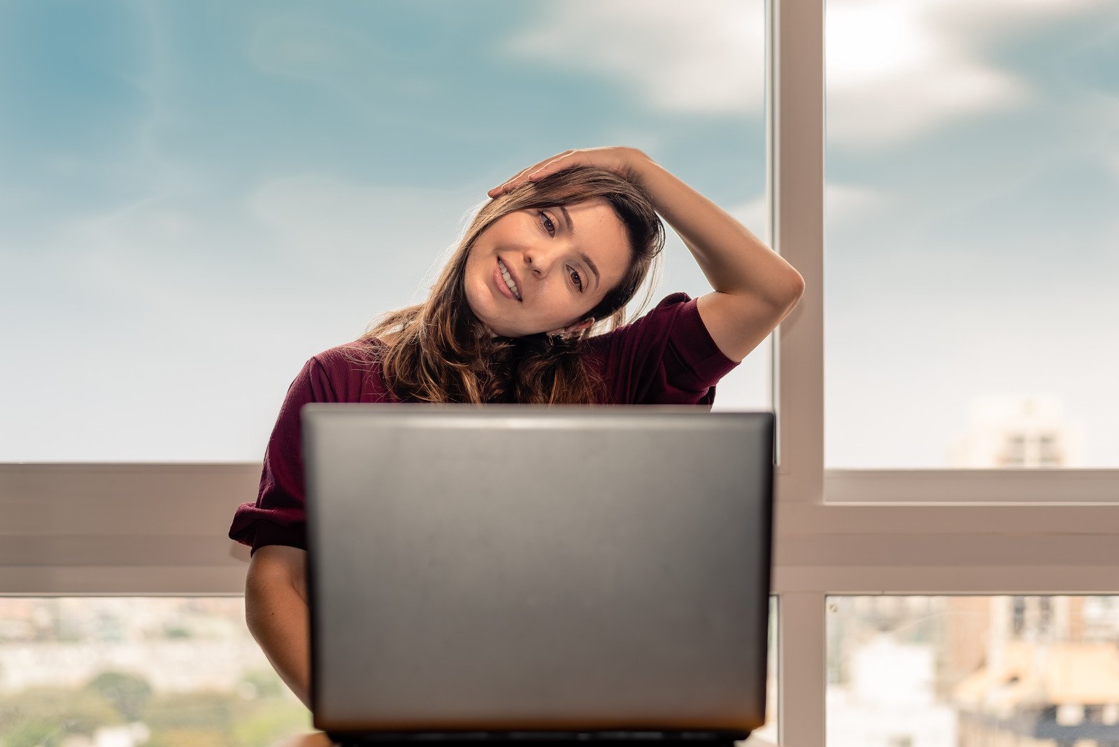 승모근 스트레칭