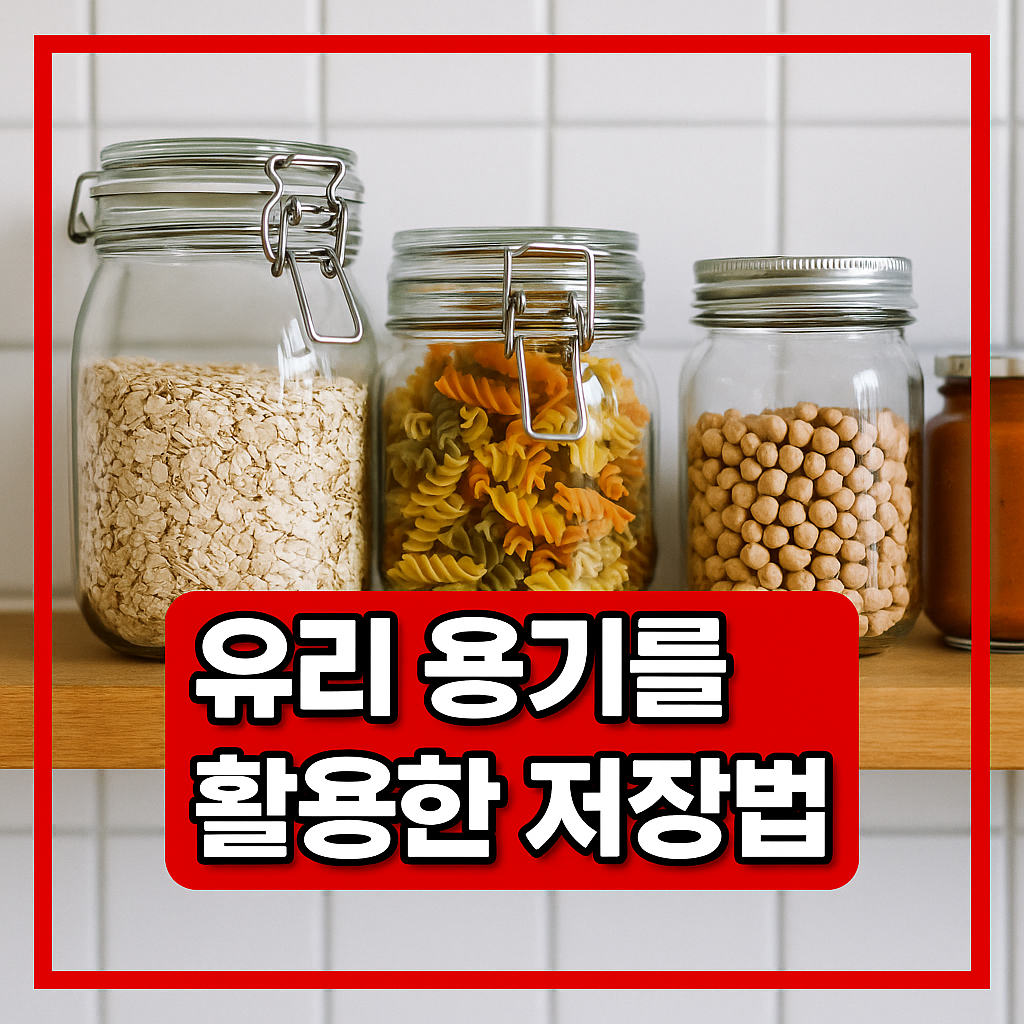 유리 용기를 활용한 저장법