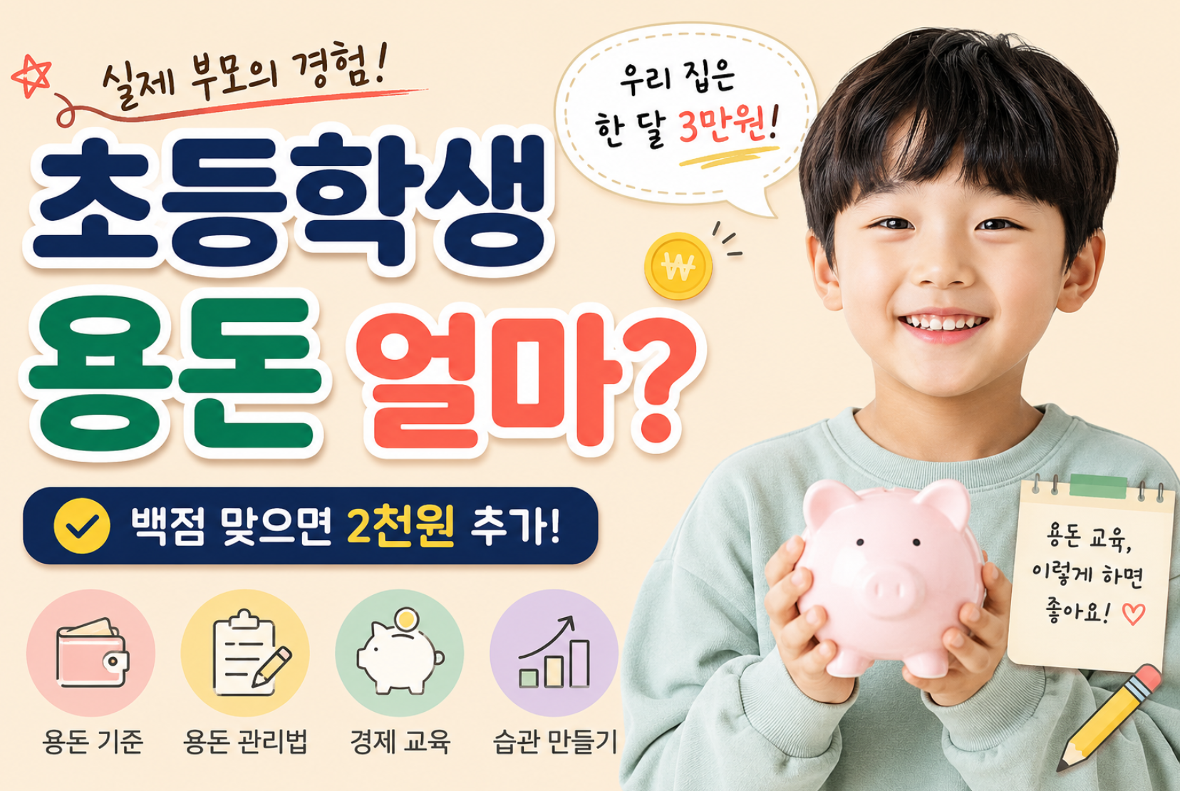 초등 용돈 얼마가 적당할까?