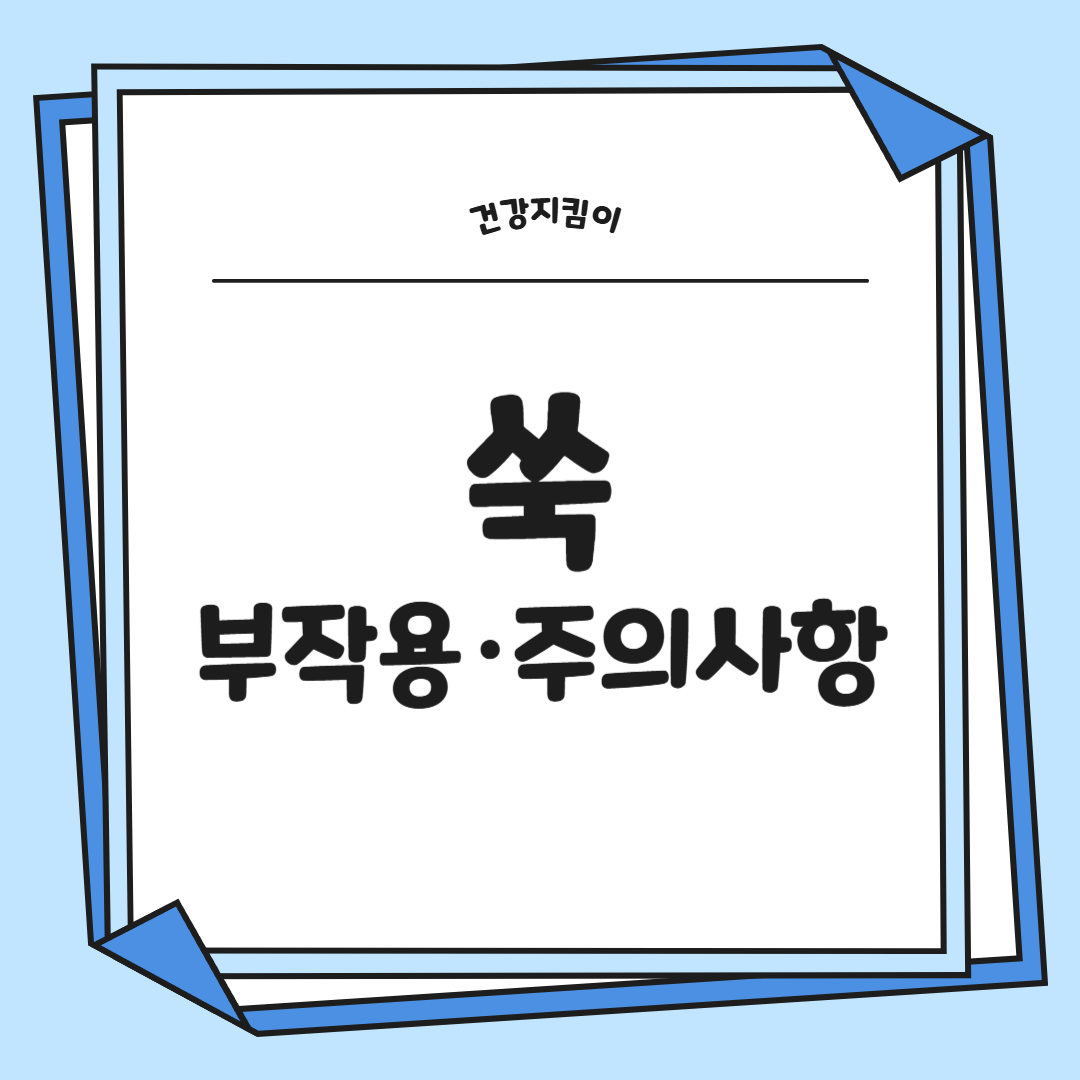 쑥 효능 부작용 칼로리 요리