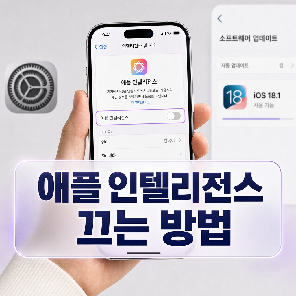 애플 인텔리전스 끄는 방법과 알림 요약 해제