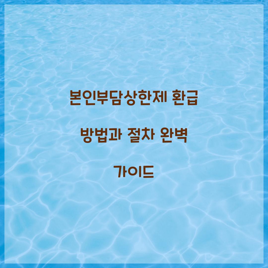 본인부담상한제 환급