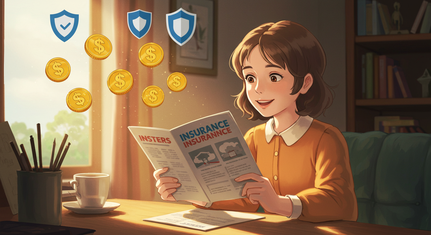 보험료를 절약하는 방법을 고민하는 60대 여성