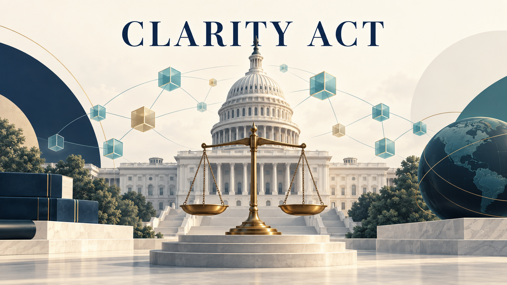 미국 의회와 블록체인, 저울로 표현한 CLARITY Act의 시장 규칙 정비
