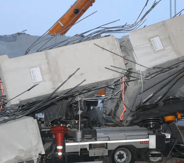 시흥 고가차로 교량 상판붕괴 현장02