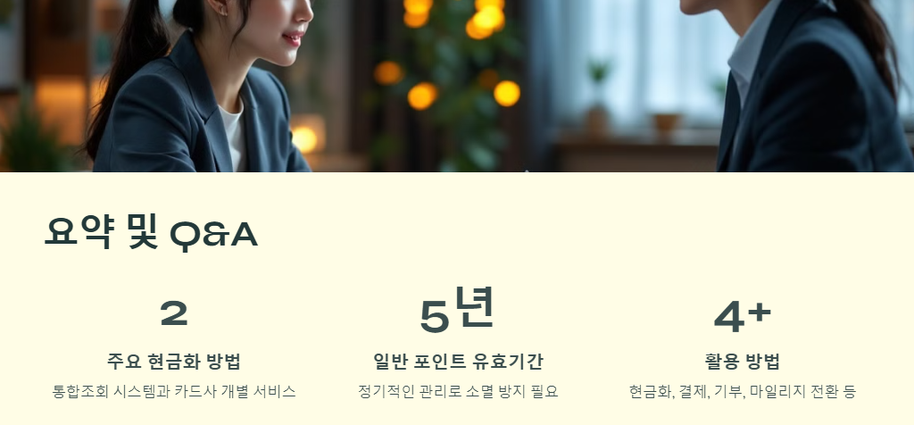 카드포인트 현금화방법: 운영사,방법(통합조회,앱이용),주의사항