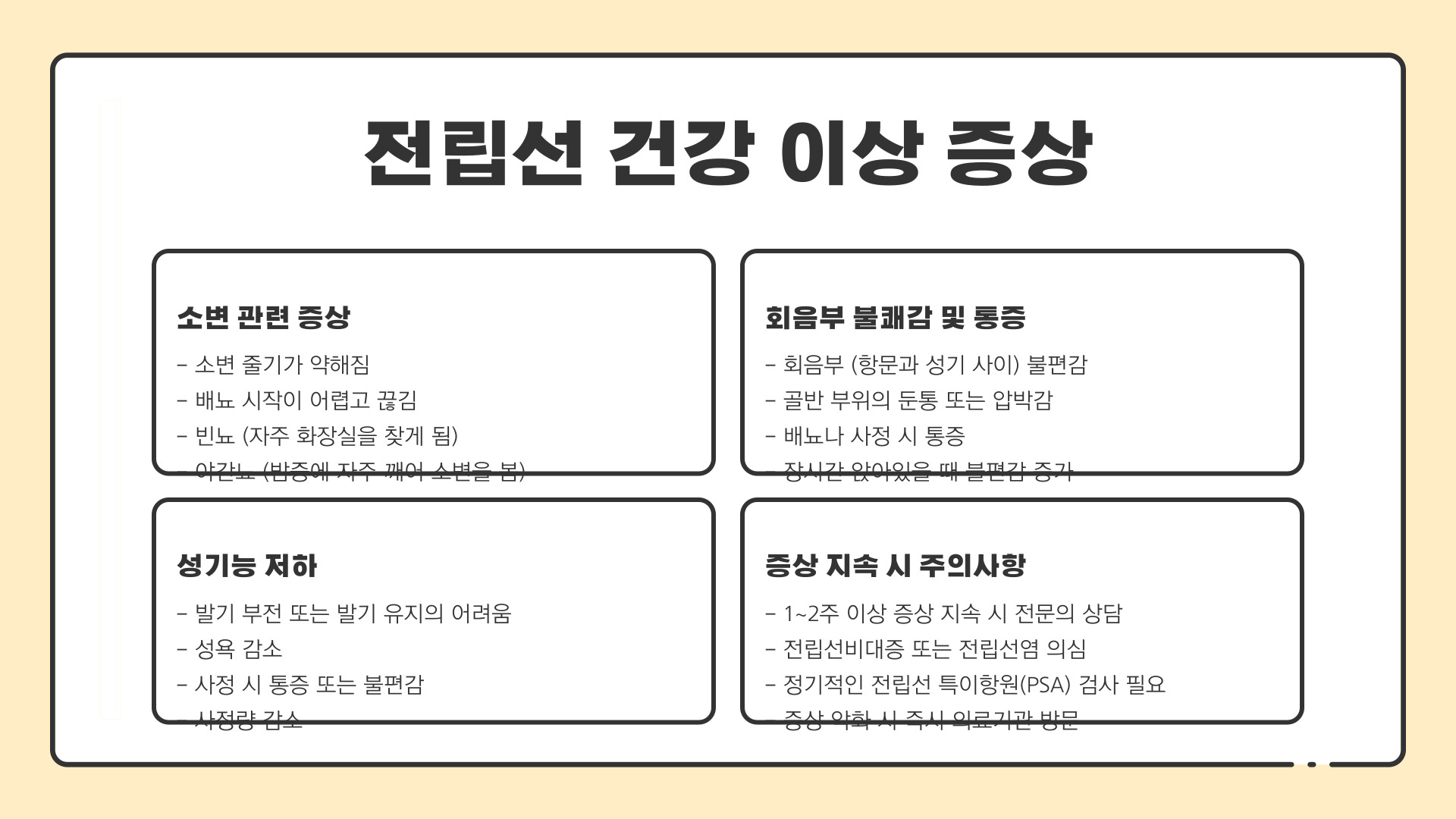 전립선 건강 지침서