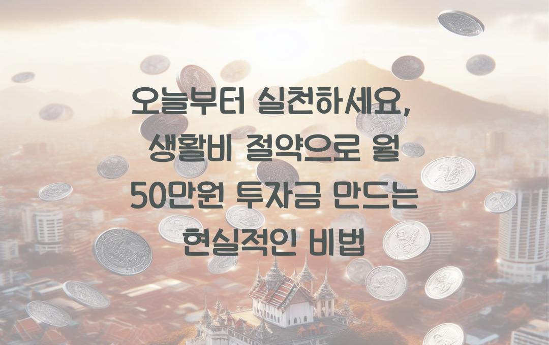  오늘부터 실천하세요: 생활비 절약만으로 월 50만원 투자금 만드는 마법 같은 방법