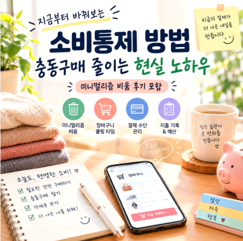 충동구매를 줄이는 실전 소비통제 방법 및 지출 관리 전략