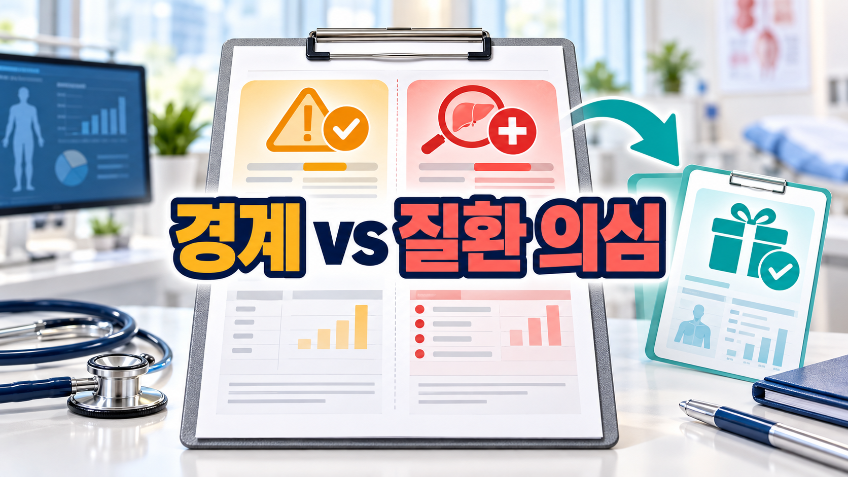 건강검진 결과표 '경계'와 '질환 의심' 차이점 완벽 정리 (무료 2차 검진 혜택)