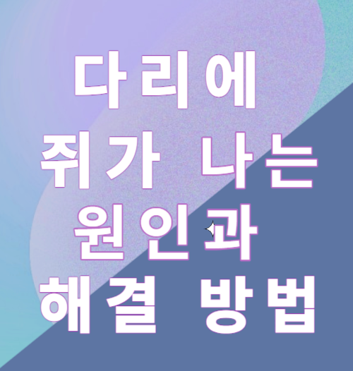 다리에 쥐가 나는 원인