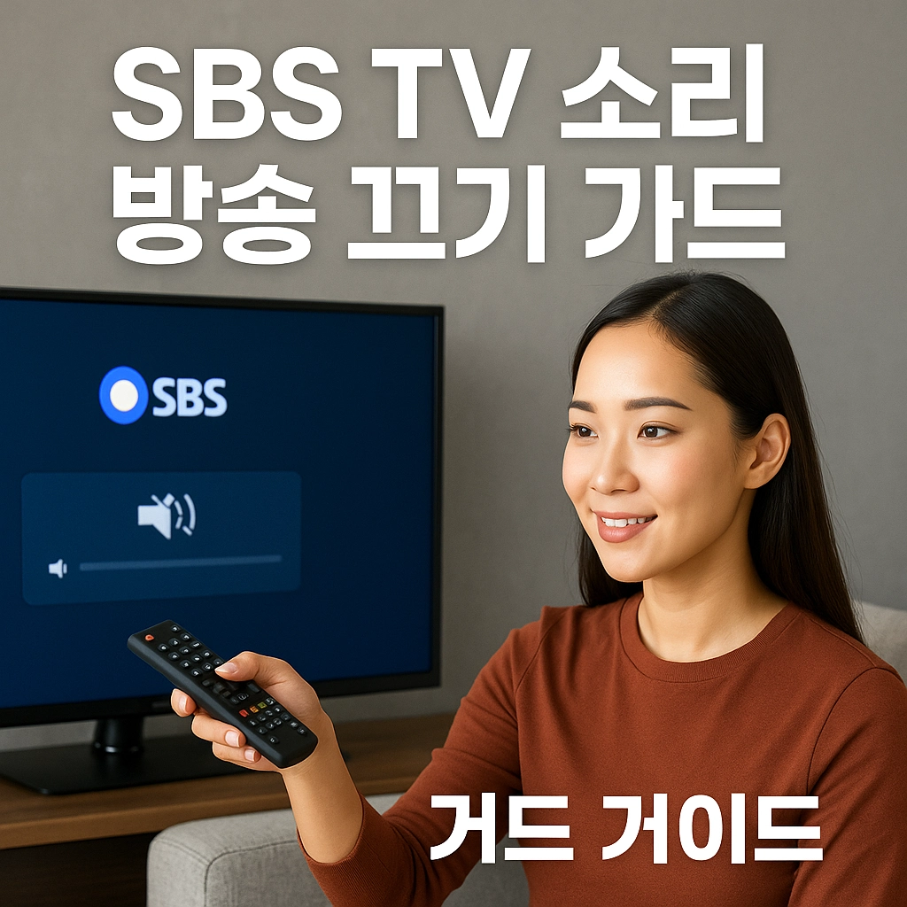 SBS TV 소리 방송 끄기 가이드
