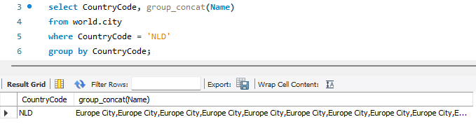 GROUP_CONCAT distinct 추가 전