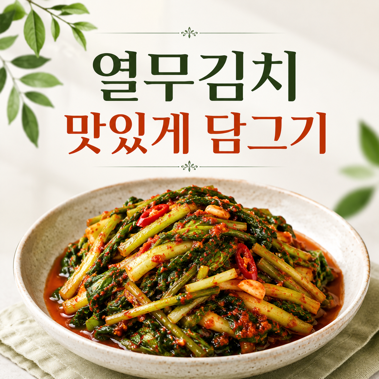 열무김치 맛있게 담그기
