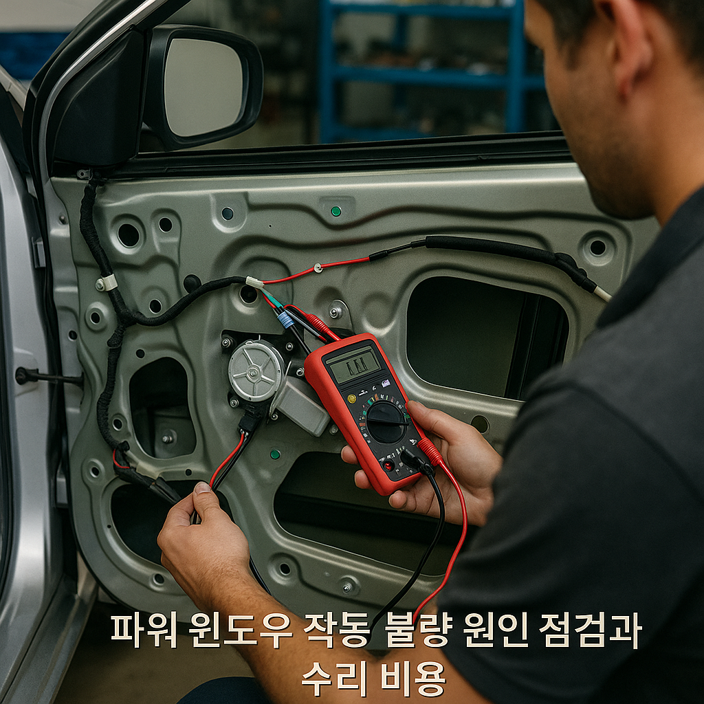 파워 윈도우 작동 불량 원인 점검과 수리 비용