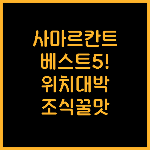 사마르칸트 숙소 추천 5곳 위치부터 ..