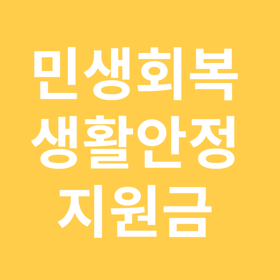 민생회복 생활안정지원금