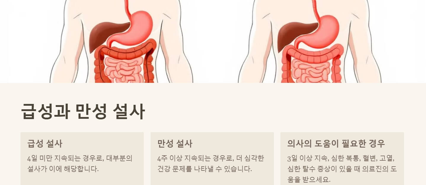 설사가 계속될때 대처법