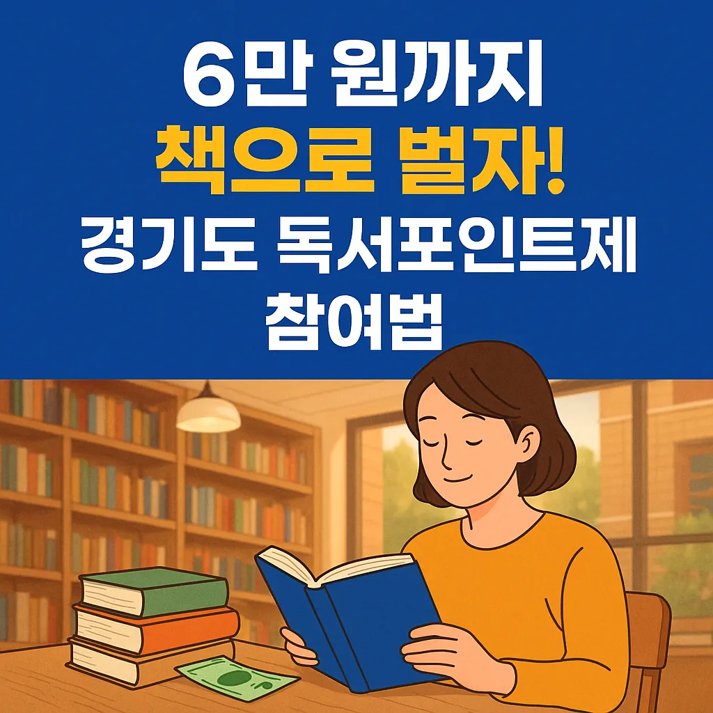 6만 원까지 책으로 벌자! 경기도 독서포인트제 참여법