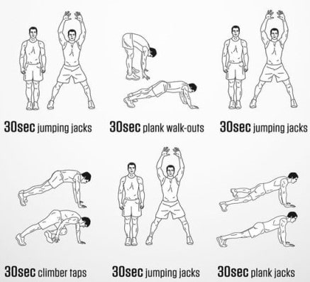 여러가지 운동 루틴의 모습