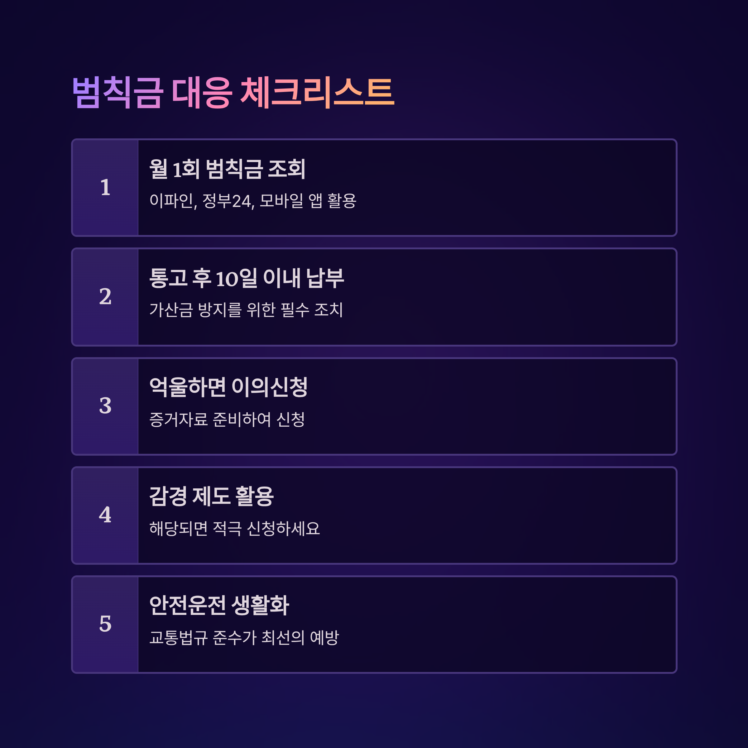 자동차 범칙금 조회