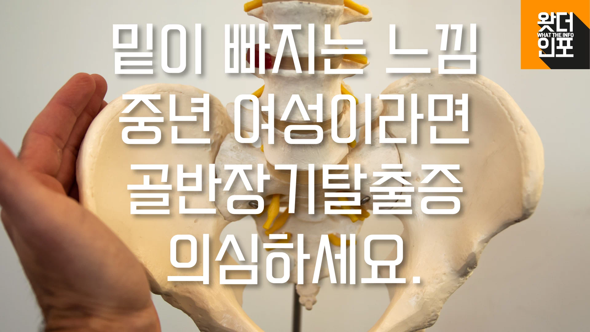 밑이 빠지는 느낌 중년 여성이라면 골반장기탈출증 의심하세요.