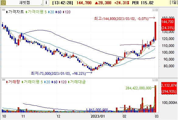 새빗켐 주가