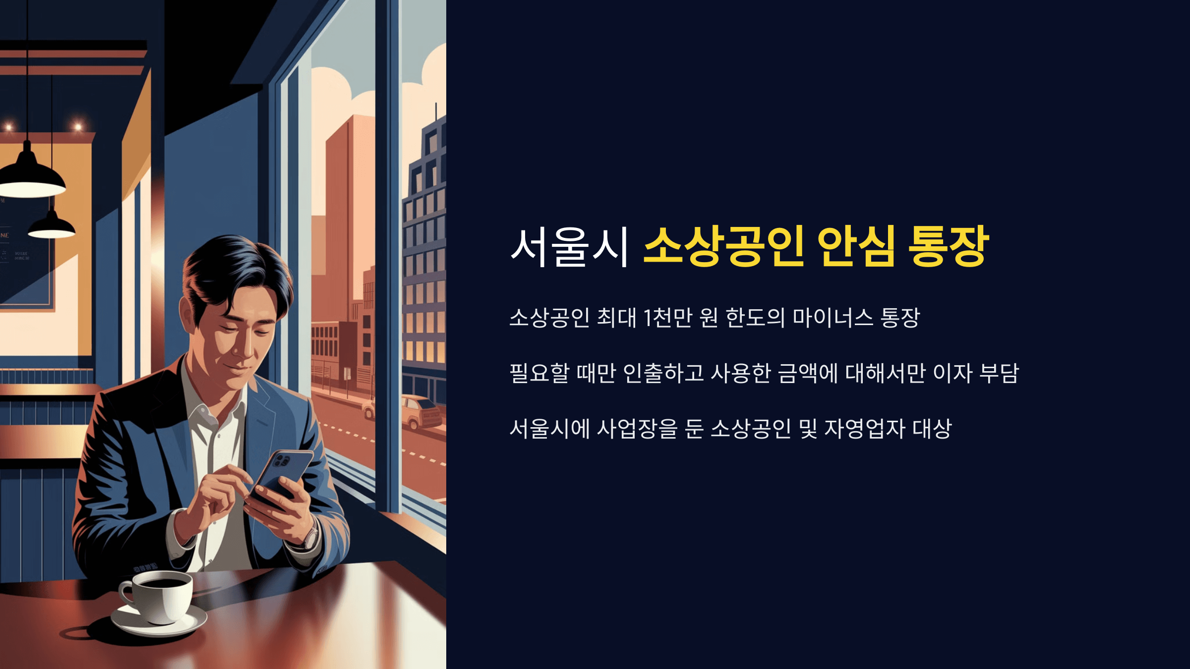 서울시 소상공인 최대 1000만 원 안심 통장 출시 및 신청 방법