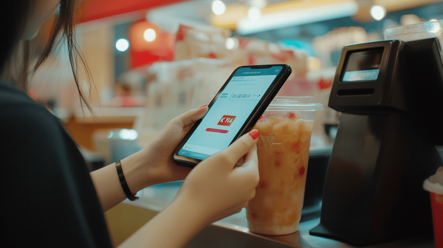 카페에서-주문중인-여성-이미지