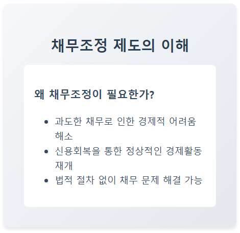 채무조정 제도의 이해