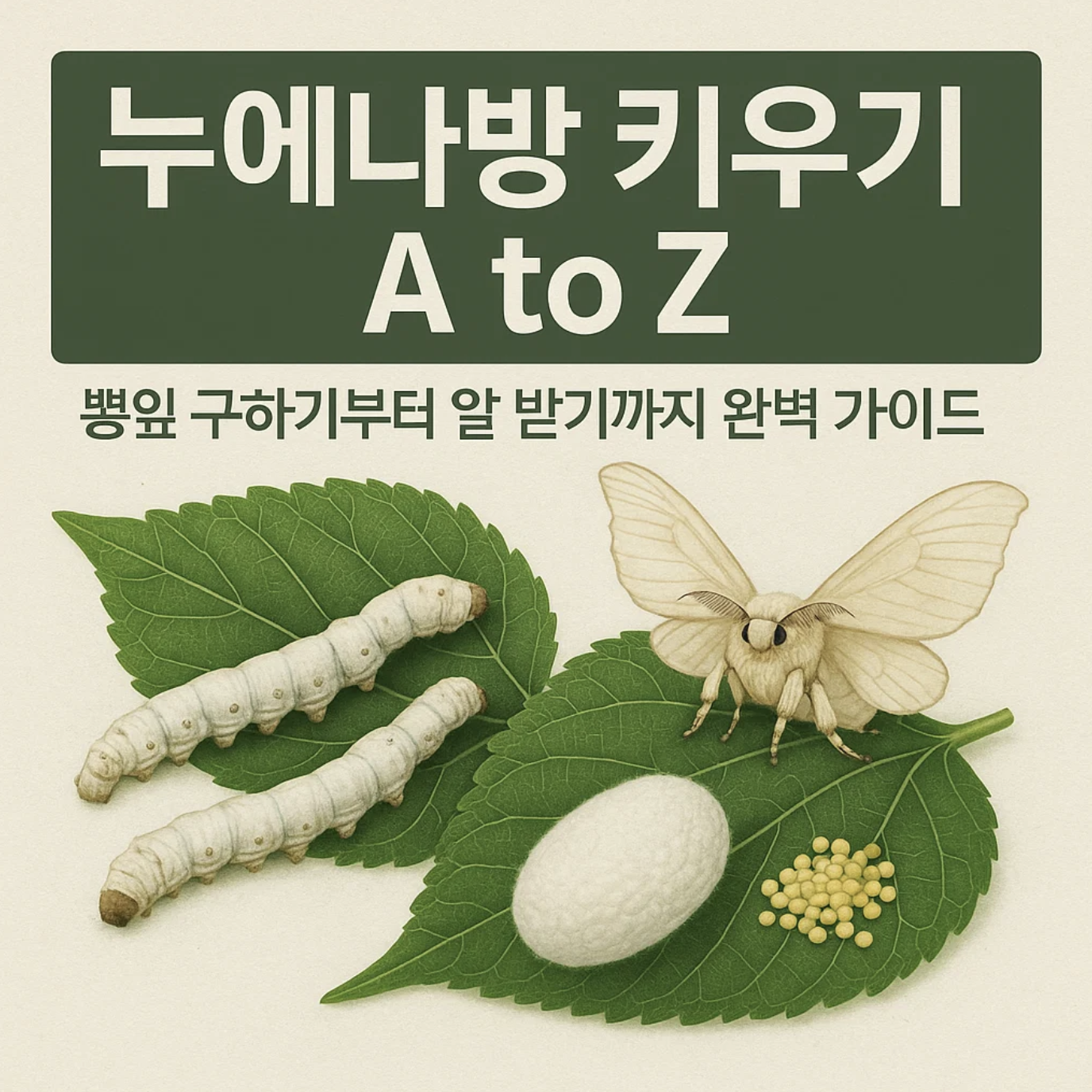 누에나방 키우기 A to Z (뽕잎 구하기부터 알 받기까지 완벽 가이드)