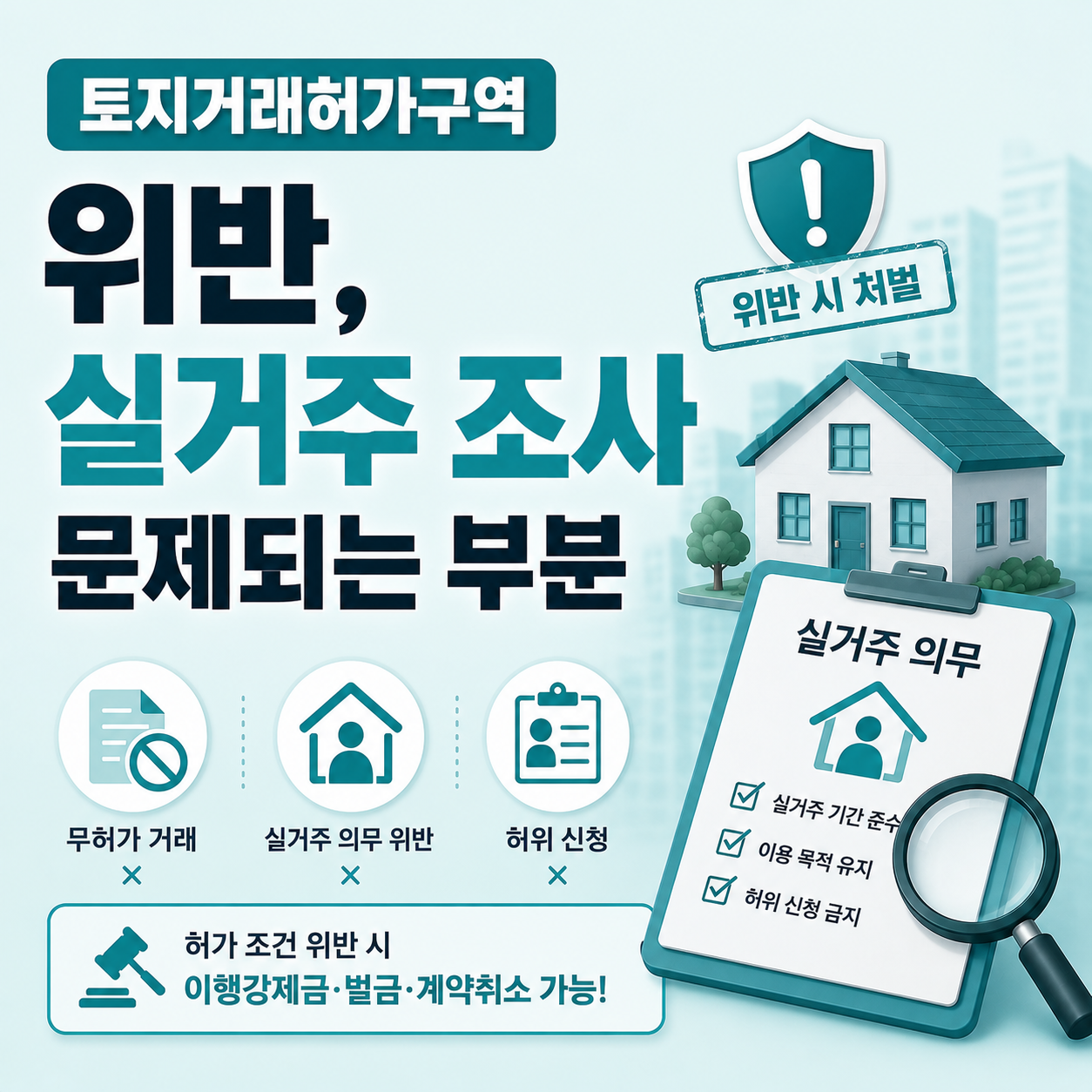 토지거래허가구역 위반 기준과 실거주 조건을 다시 확인하는 모습