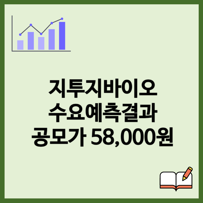 지투지바이오 수요예측 결과, 공모가 58000원