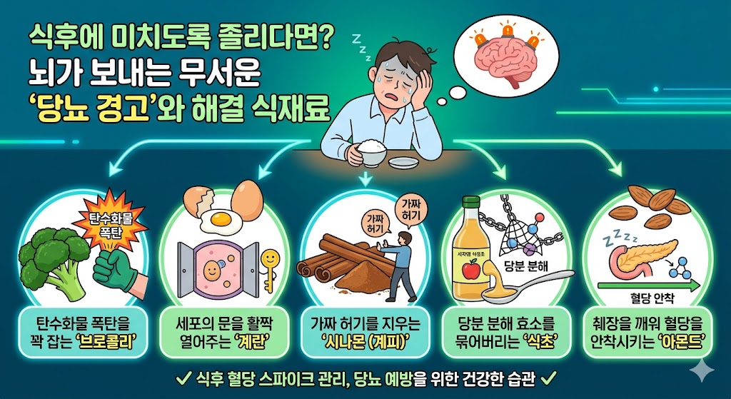 뇌가 보내는 무서운 '당뇨 경고'와 해결 식재료 5가지
